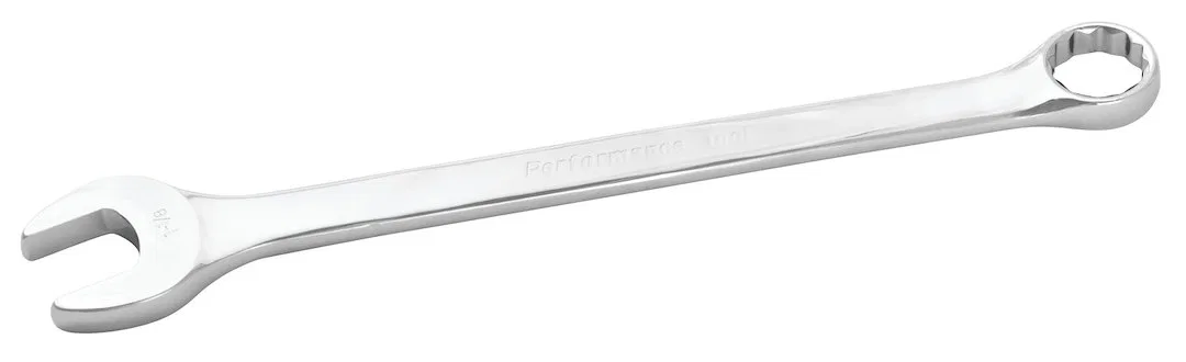 W30236 – PERFORM TOOL Wrench, Combination 1-1/8 Inch Chrome Plated Chrome Alloy Steel Single